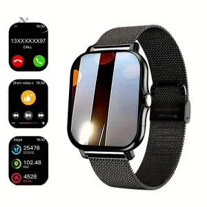 Montre connectée femme élégante – Écran tactile HD et bracelet en acier inoxydable