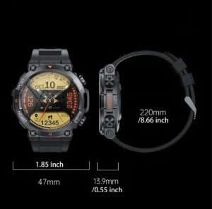 Montre sportive avec fréquence cardiaque et écran HD