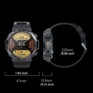 Montre sportive avec fréquence cardiaque et écran HD