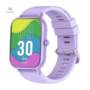 Montre connectée violette avec écran HD – Suivi activité, fréquence cardiaque et bien-être quotidien