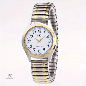 Montre femme classique – Bracelet extensible et cadran quartz élégant