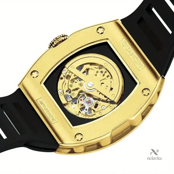 Montre élégante à mécanisme visible pour homme