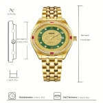 Montre raffinée avec finition dorée brillante