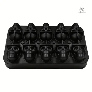 Moule à Glaçons Crâne 3D en Silicone – Bac Original pour Glace en Forme de Tête de Mort, Idéal Cocktails & Whisky