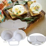 Moule double pour cuisson d'œufs au micro-ondes