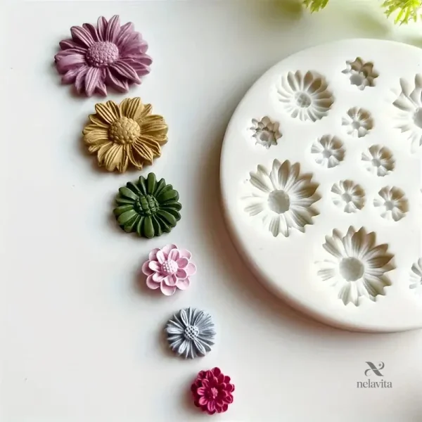 Moule silicone fleur pour créations de bijoux