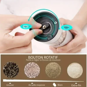 Moulin à poivre design moderne et rechargeable