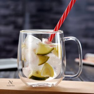 Mug isolant en verre pour boissons chaudes