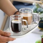 Mug élégant en verre, résistant à la chaleur