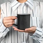 Mug magique noir personnalisable révélant photo ou message