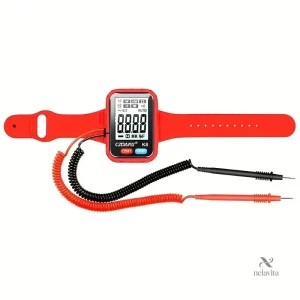 Multimètre portable avec écran LCD pour tests de tension