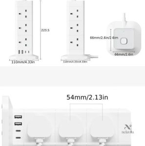 Multiprise tour compacte pour charger plusieurs appareils simultanément