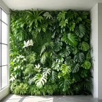 Panneau de jardin avec feuillage décoratif naturel