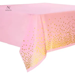 Nappe de fête avec pois dorés – Accessoire élégant pour anniversaires, mariages et décorations de table