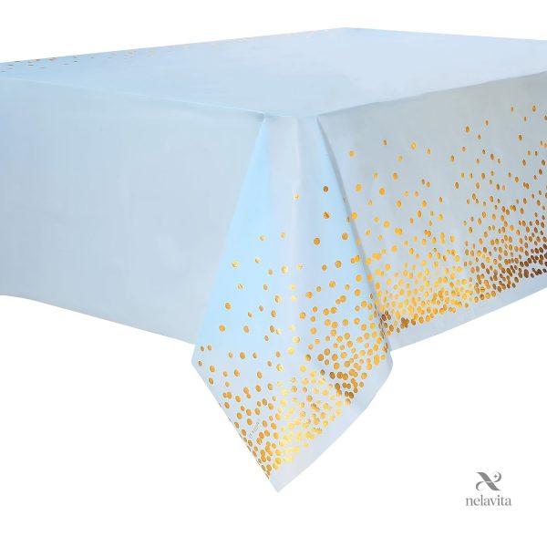 Nappe noire à pois dorés, facile à utiliser et à jeter