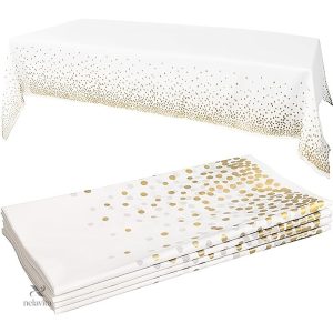 Nappe élégante noire avec motifs dorés pour événements