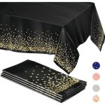 Nappe jetable à pois dorés parfaite pour les fêtes