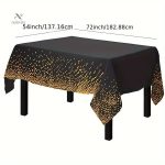 Nappe en plastique 137x274 cm avec pois dorés