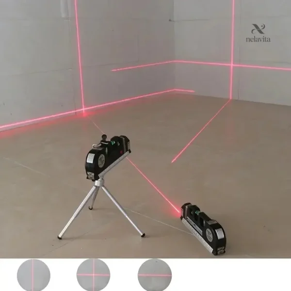 Outil de mesure laser avec mètre intégré et règle