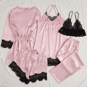 Nuisette Femme Satin et Dentelle – Sous-vêtements et Pyjamas Sexy & Élégants pour la Nuit
