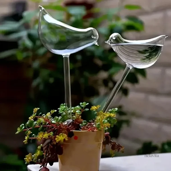 Système d'arrosage en forme d'oiseau pour pots de fleurs