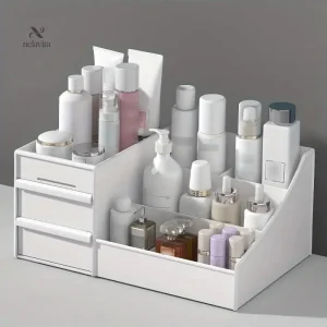 Organisateur de Bureau Multifonction avec Tiroirs – Rangement Stylos, Téléphone et Fournitures
