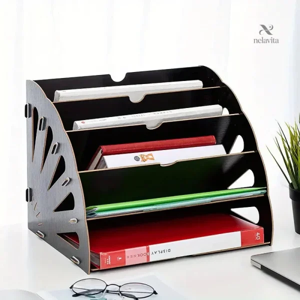 organisateur-de-documents-en-bois-5-niveaux-rangement-de-cb328m-1