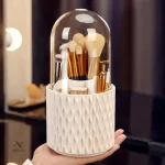 Organisateur de maquillage élégant avec couvercle transparent