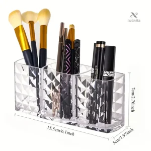 Trousse de maquillage avec trois sections pour un rangement efficace