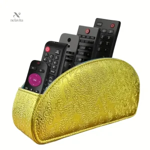 Organisateur télécommandes en simili cuir – Boîte de rangement élégante pour salon
