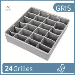 Organiseur de tiroir 24 compartiments pour cravates et accessoires