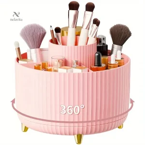 Organiseur Rotatif Multifonction – Boîte de Rangement à Compartiments pour Maquillage, Stylos et Accessoires