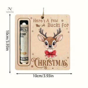 Accessoire de Noël : ornement porte-billet sapin