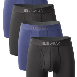 Pack de 4 Boxers Homme Noirs – Sous-vêtements Classiques et Confortables en Coton Stretch