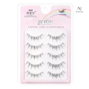Pack de 5/10 Paires de Faux Cils Effet Naturel – Légers, Doux et Confortables pour un Regard Délicat