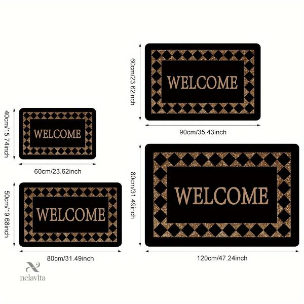 Tapis d'entrée antidérapant, idéal pour tous les foyers