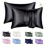 Taies d'oreiller en satin, ensemble de 2