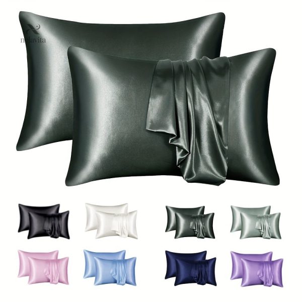 Pack de taies d'oreiller satin, 2 pièces
