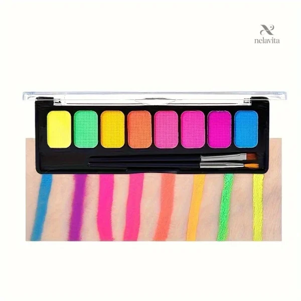palette-de-peinture-fluorescente-pour-le-visage-et-le-cor-66qja2-1 Palette de Peinture Fluorescente – 8 Couleurs Néon