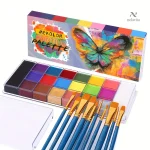 Palette de peinture corporelle artistique – 20 couleurs vives