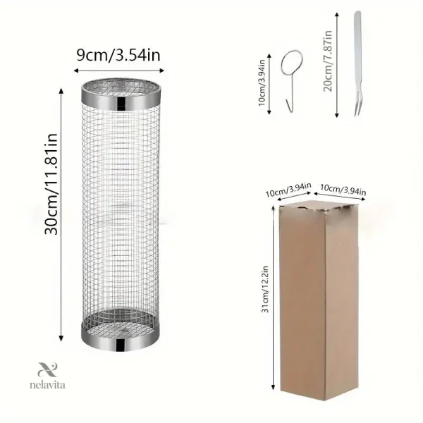 Panier rotatif pour cuisson uniforme des aliments au barbecue