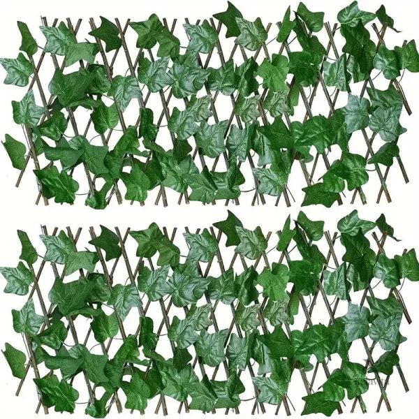 Clôture de jardin en feuillage artificiel élégant