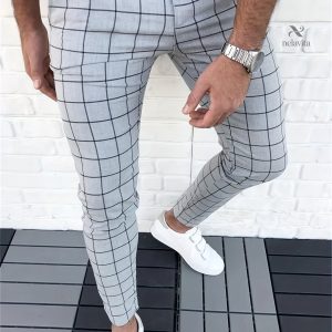 Pantalon à carreaux - Style décontracté