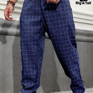 Pantalon à Carreaux Taille Grande pour Homme - Confortable