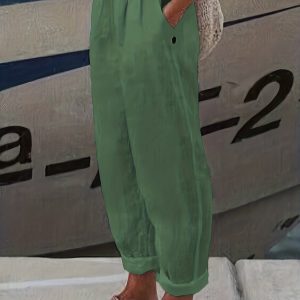 Pantalon Basique Grande Taille Femme – Décontracté