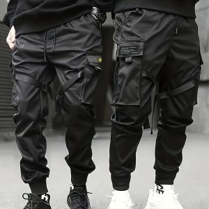 Pantalon cargo grande taille pour hommes - Style urbain Décontracté