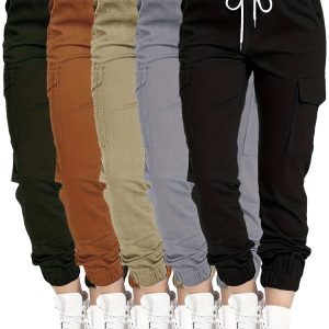 Pantalon Cargo avec taille élastique pour femmes
