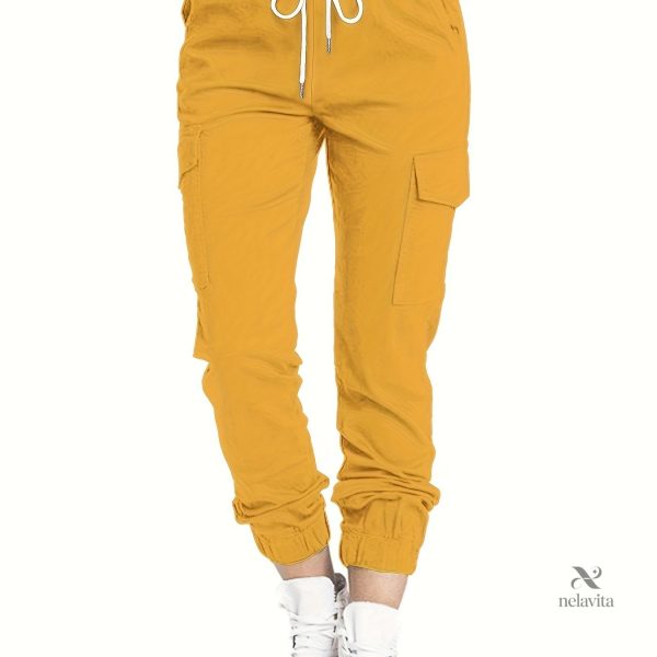 Pantalon avec poches fonctionnelles et taille élastique