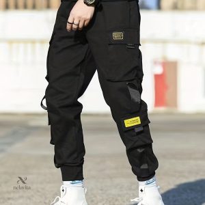 Pantalon court décontracté - coupe skinny, design utilitaire avec multi-poches,