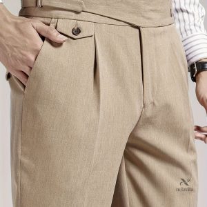 Pantalon de costume noir élégant - Coupe ajustée